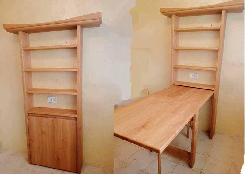 Стіл-трансформер з дерева